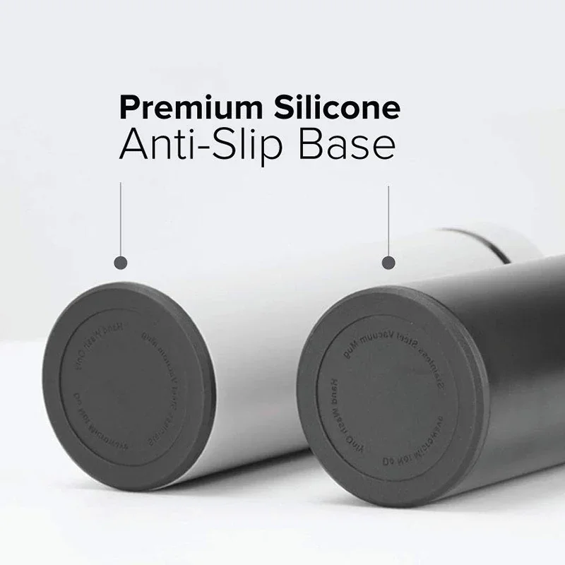 زجاجة مياه ذكية من الفولاذ المقاوم للصدأ ، مانعة للتسرب ، مزدوجة الجدران ، تحافظ على المشروبات الساخنة والباردة ، شاشة عرض درجة حرارة LCD