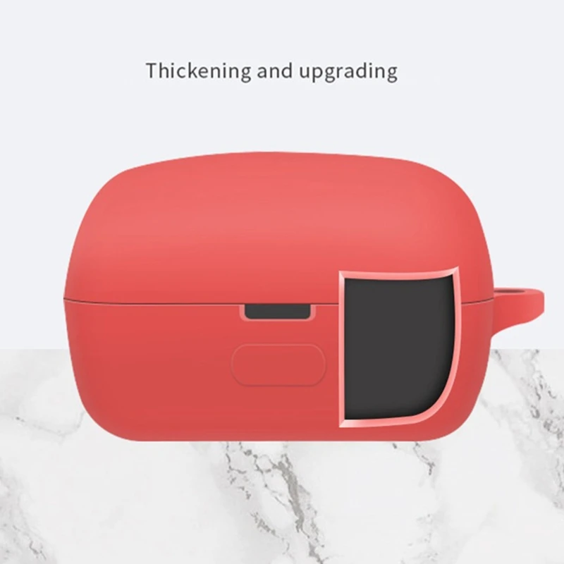 Custodie per auricolari in Silicone tinta unita per Sony LinkBuds WF L900 custodia per cuffie con portachiavi