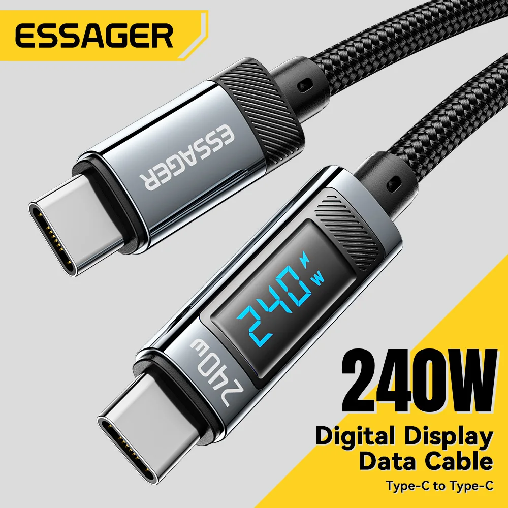 

Essager 240W USB Type C To USB C Cable PD 3.1 Fast Charging Wire For Macbook Pro FOR Xiaomi For Samsung Laptop for iPhone 16