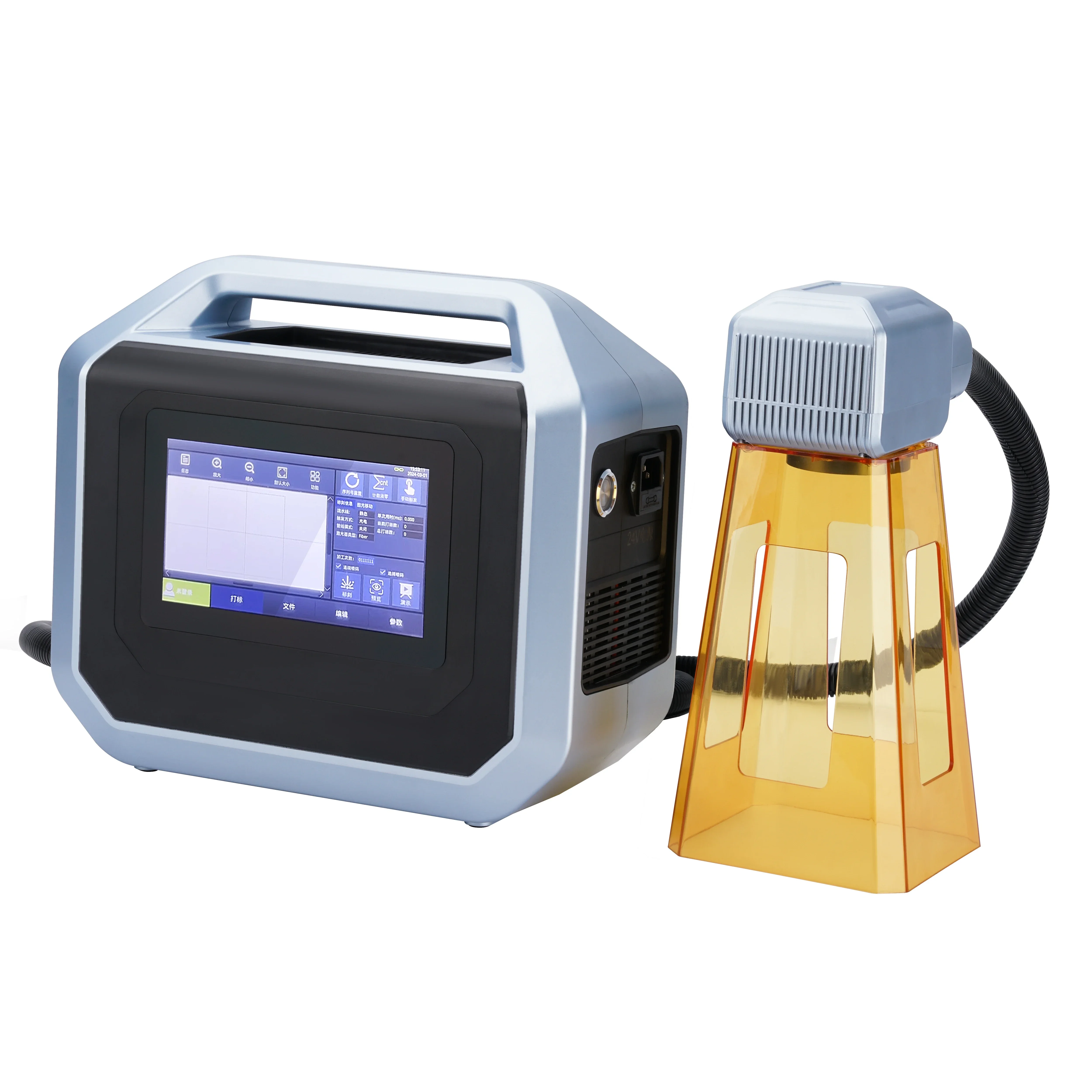 

New marker fiber 100w jewelry engraving machine lightburn pipe marking machine cattle ear tag printing machines