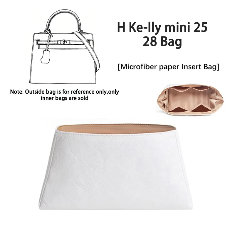 

Органайзер для бумажных сумок EverToner Dupont для мини-сумки H- Keely, вставка для кошелька, водонепроницаемая сумка, аксессуары для сумки с внутренней подкладкой