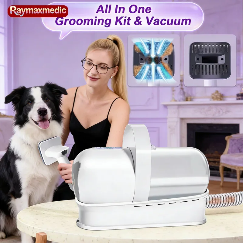 Raymax Raymax 7In1 Multifunctional Pet Hair Stylist Dog Cat Vacuuming Set Trimming Shaving All-in-one Pet Grooming Kit Groomer For Pet - Aliexpress Deal