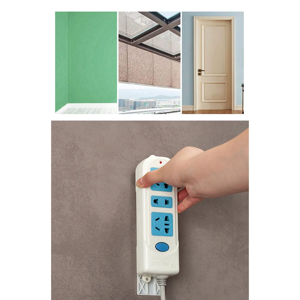 4 مجموعة المقبس معلقة الحاويات ABS لاصق لا الحفر تحديد جهاز جدار جبل لوحة التوصيلات حامل منظم الكابلات قوي #4