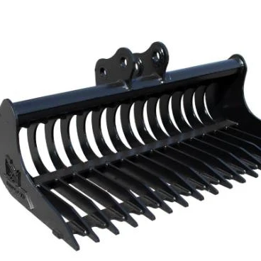 High Quality Customized 1.5-5Ton excavator Rake Bucket For Excavator Root Rake Bucket Excavator Attachment Double Digging Rake