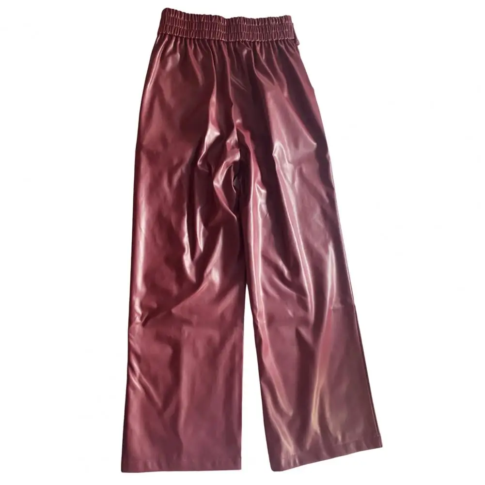 Winter Autumn Sexy Women PU Pants Black Fitness Slim High Waist Pencil Pants Streetwear Faux Leather Trousers For Women Leisure