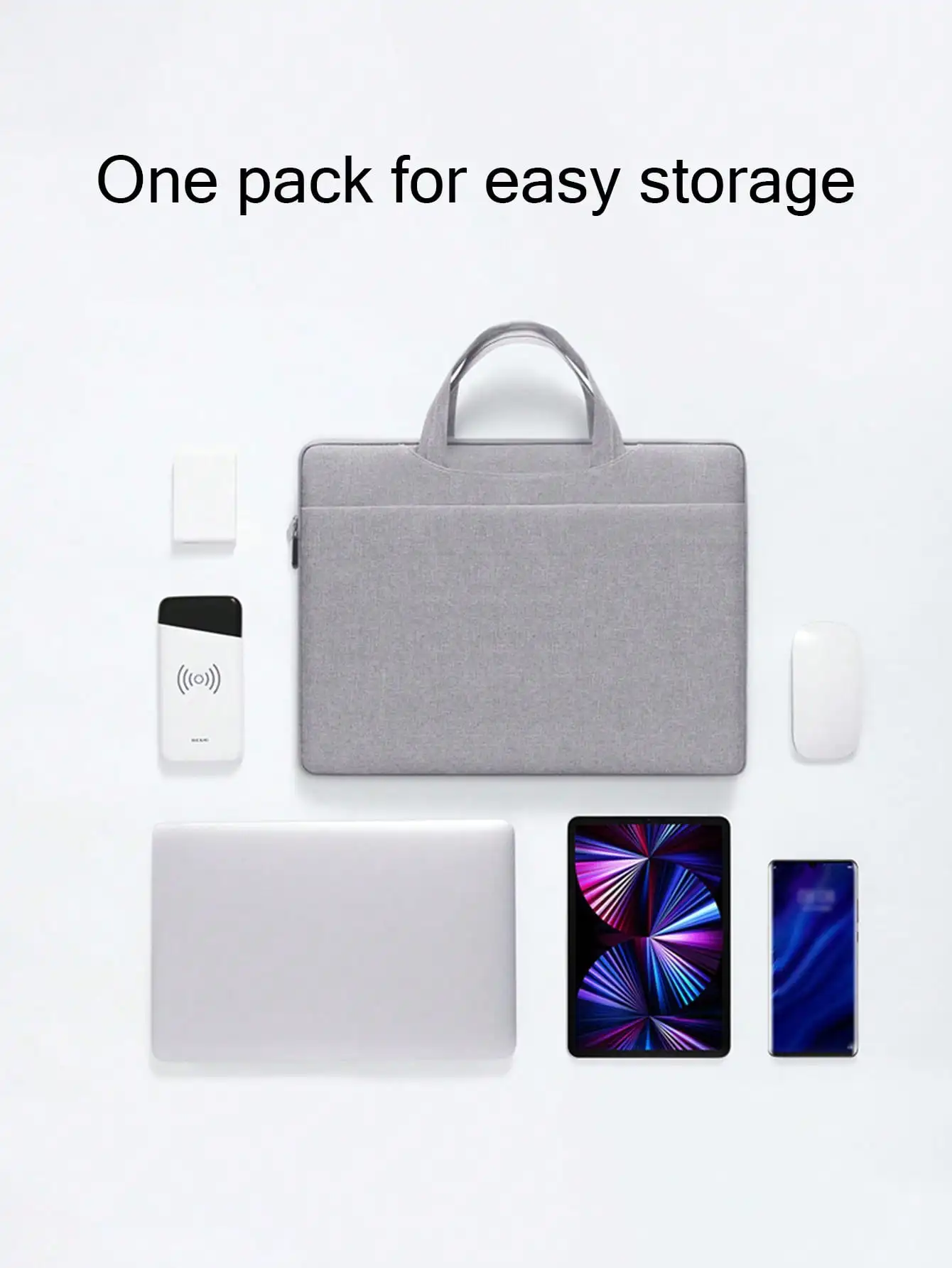 Casual Business Briefcase, Waterproof Two-In-One Computer Bag, Satchel Liner Bag, Dual-Purpose, Portable Multi-Functional Office and Work Clothing Computer Bag