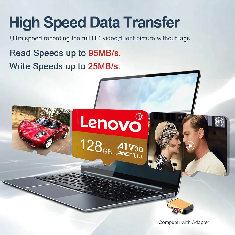 Lenovo 2TB SD Card A2 Class10 Mini Memory Cards 1TB  U3 V30 TF Flash Card 128GB For Nintendo Switch Games Phone Camera