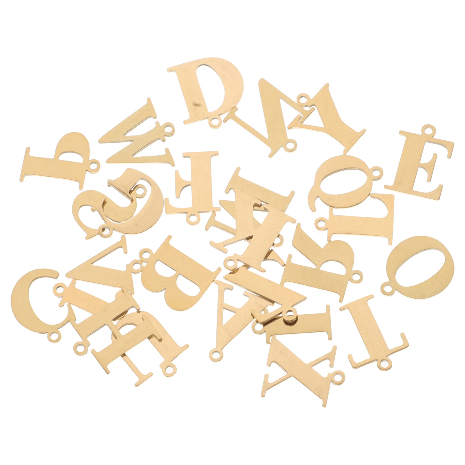 

26 Letters Stainless Steel Alphabet Charms DIY Necklace Pendant Earrings Jewelry Making Supplies Metal Accessories