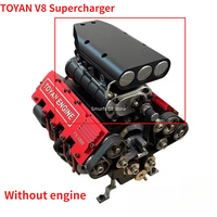 TOYAN FS V800 Turbocharger Model Mechanical Supercharger Metal 4 Stroke Methanol Engine Engine Model Modified Supercharger