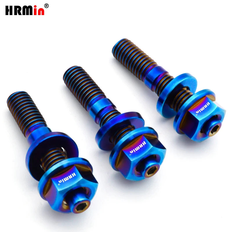 HRMin Gr.5 Titanium Ti-6Al-4V Exhaust Intake Manifold Stud Kits With Nut Washer M8*1.25mm for racing car motorcylce