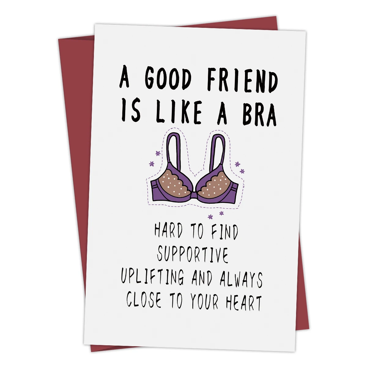 1pc lustige beste Freund Geburtstags karte für Frauen, ein guter Freund ist wie ein BH, Humor Grußkarten für Freundinnen, Freundschaft karte