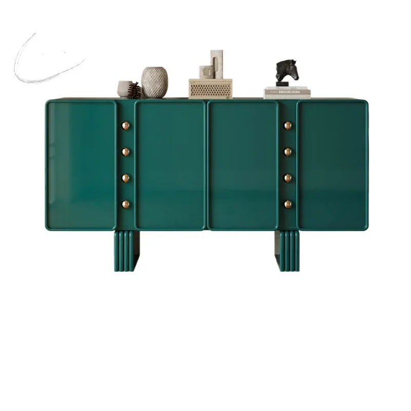 

Minimalist high-footed bucket cabinet, living room against the wall storage cabinet, light luxury and high-end sense