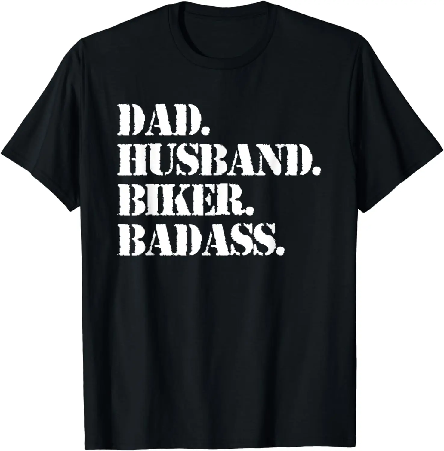 Dad Husband Biker Badass Funny Motorcycle Daddy Biker Papa T-Shirt