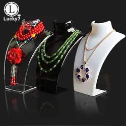 Acrylic Mannequin Necklace Jewelry Display Holder Pendant Earrings Decorate Exhibition Display Stand Shelf