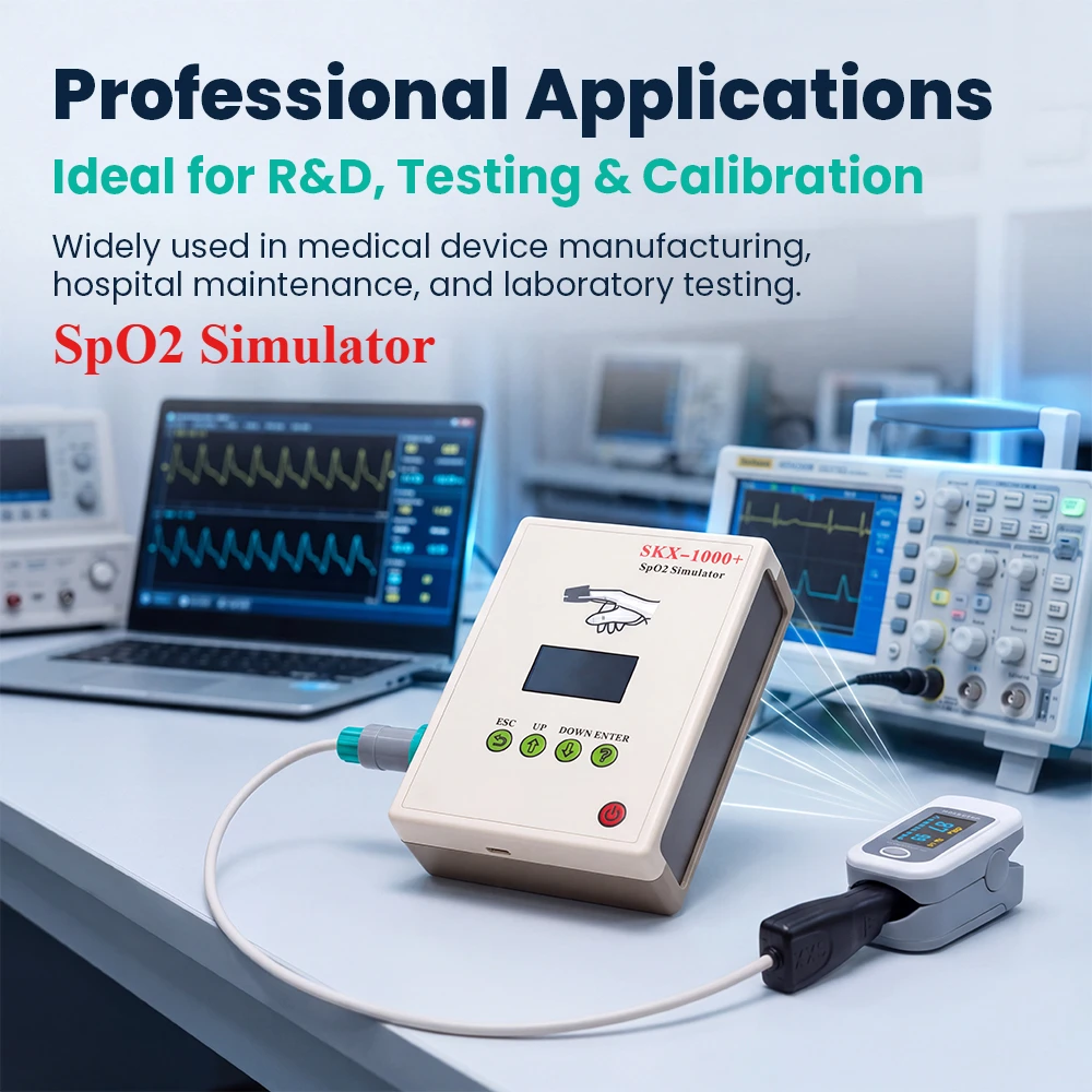 SpO2 Simulator Pulse Oximeter Accuracy Blood Oxygen Saturation Simulation SKX-1000D+