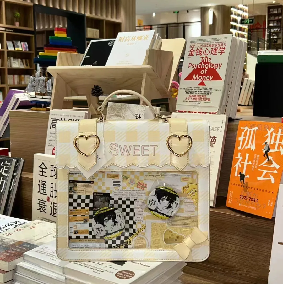 

JIAERDI прозрачные квадратные желтые рюкзаки женские Harajuku клетчатый кожаный мини-рюкзак студенческие повседневные сумки через плечо 2025 новинка