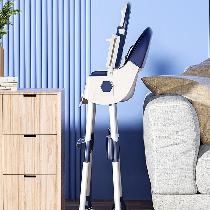 كرسي طعام للأطفال قابل للطي كرسي مرتفع للأطفال لمدة 6 أشهر بالإضافة إلى حامل أكواب مبطن ومسند للقدمين #4