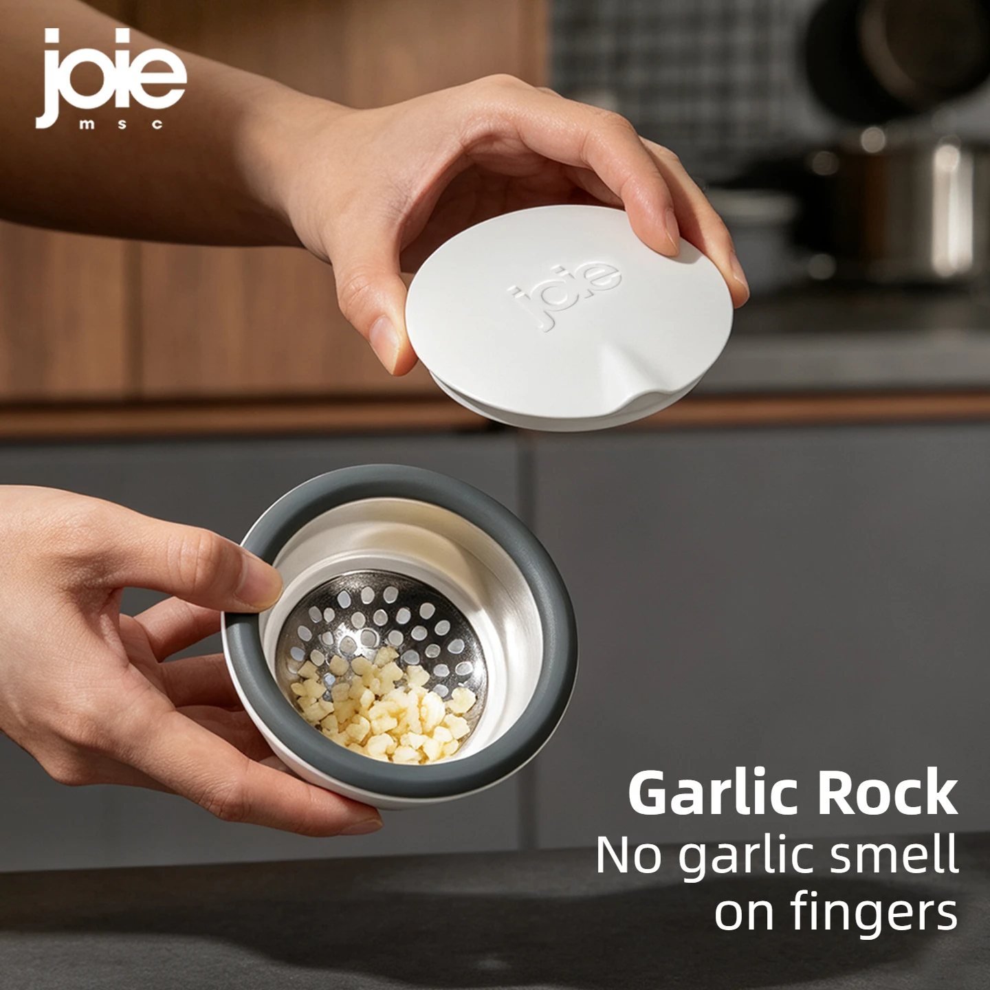 Kitchen Gadgets Joie - ジョアガーリックロックローリングガーリッククラッシャー亜鉛合金ガーリックプレス手動ガーリックミンサーガーリックツール多機能キッチンガジェット