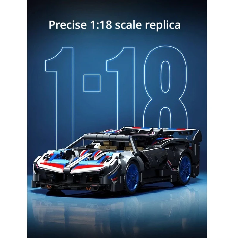

Senbao Building Blocks Sports Car 1:18 Scale Assembly Toy Racing Model Collection Desktop Decoration Gift Ornament for Boys