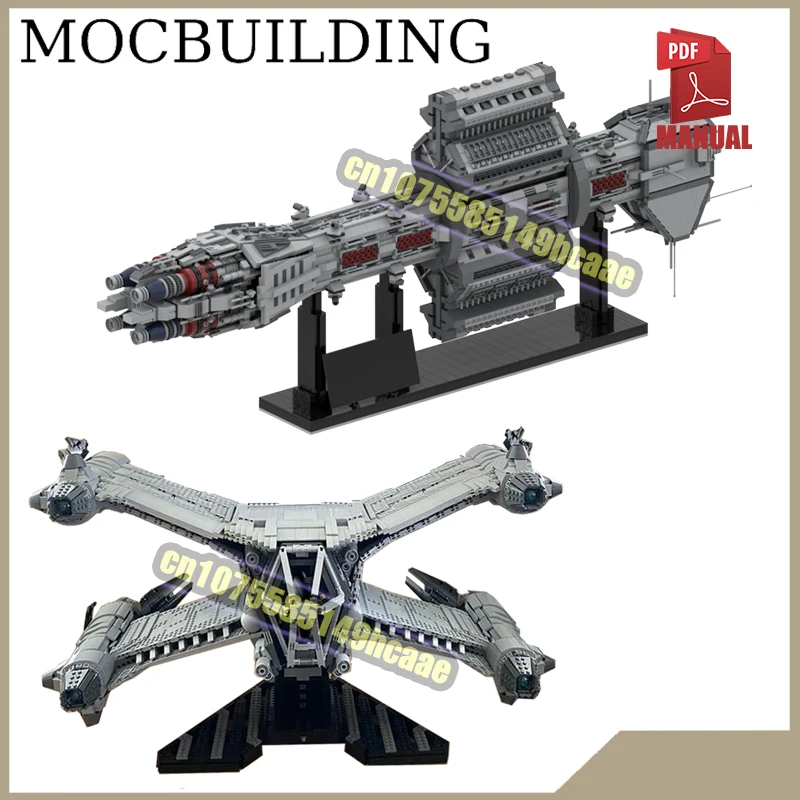 

EAS Agamemnoned Bricks Дисплей SA-23E Модель MOC Строительные блоки Игрушки Строительный космический корабль