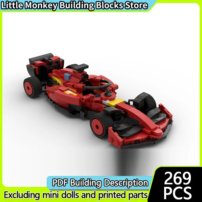 

City Car Model MOC Building Bricks SF-24 Single-Seater Racing Car Modular Technology Children Holiday Gifts Assemble Toys Suit