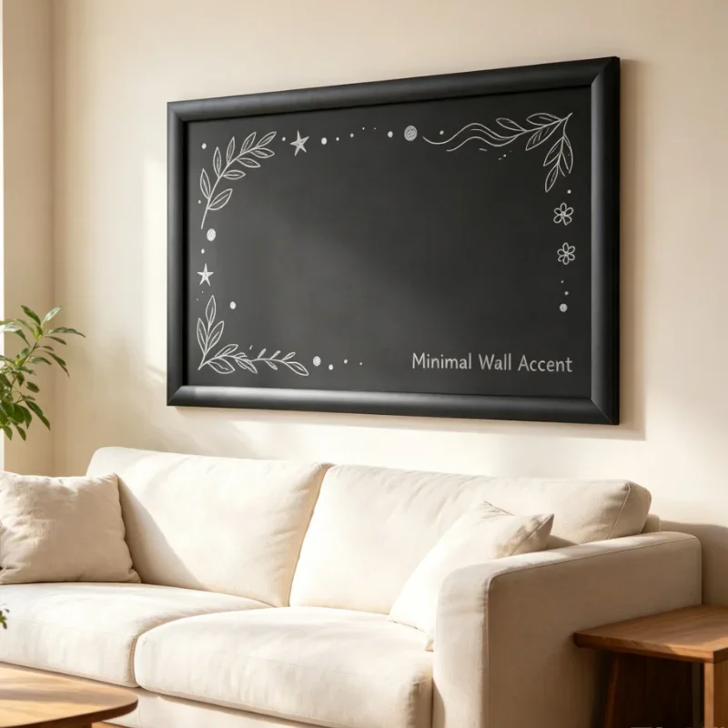 Black Magnetic Chalkboard Wall Decor With Frame For Home Office Creative Writing Board Memo Display Art Decoration Organizer