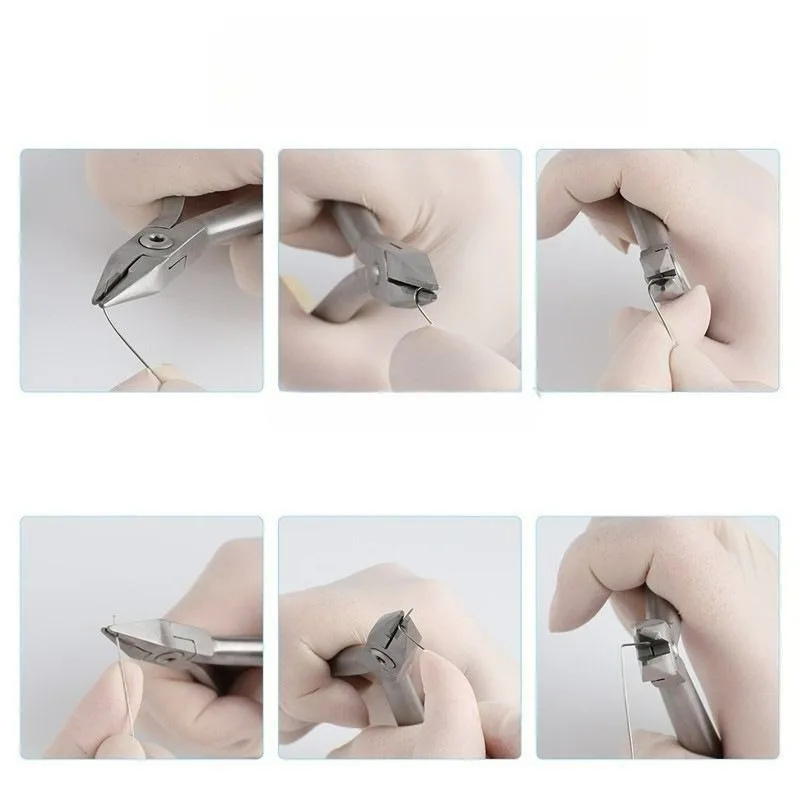 1pcs Orthodontics Precision Control Wire Cutter Plier Bracket Brace Metal Lab Forceps Manual Power