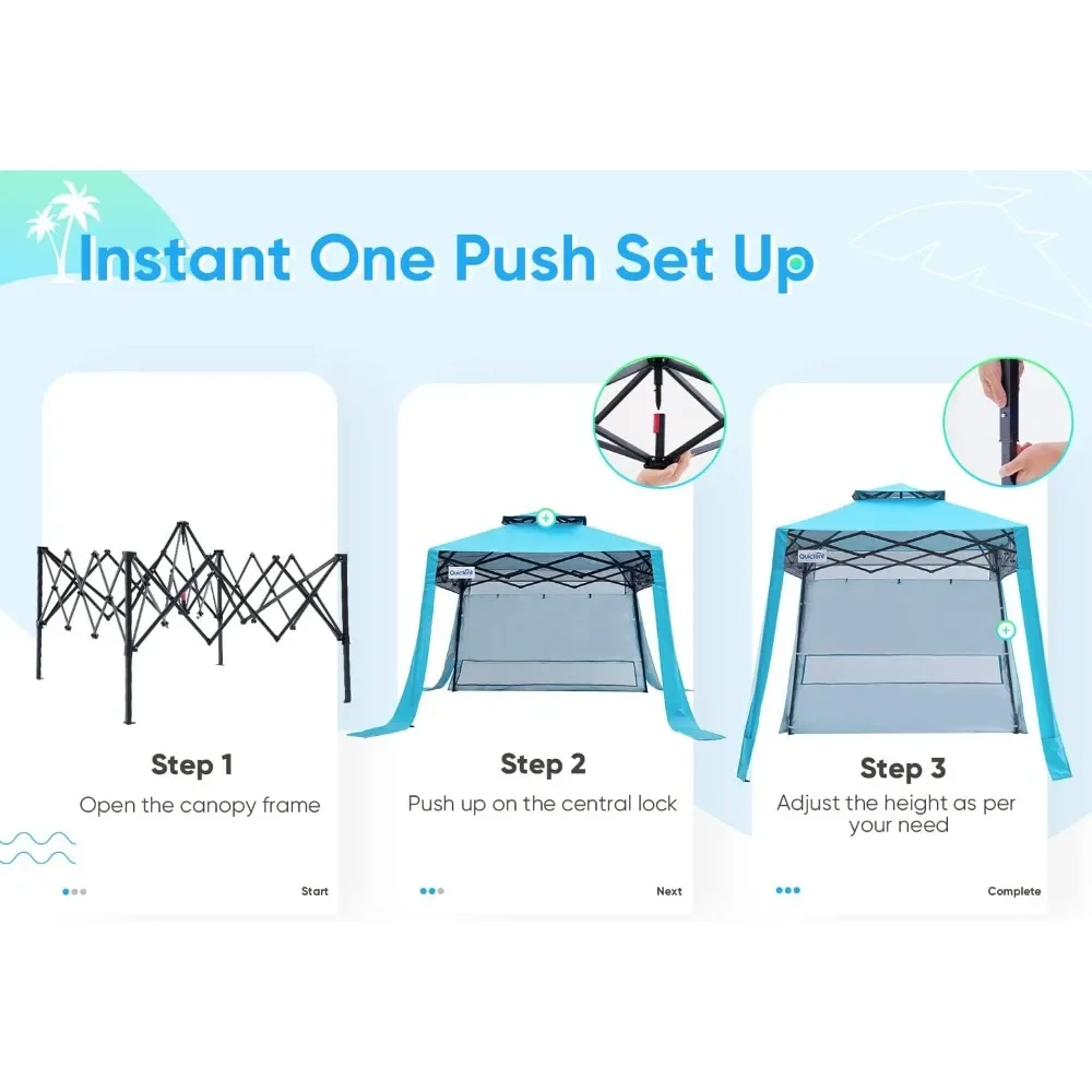 

10x10 Pop Up Canopy Tent – Lightweight, Portable & Versatile for Beach/Sporting Events with Sun Protection & Easy Setup
