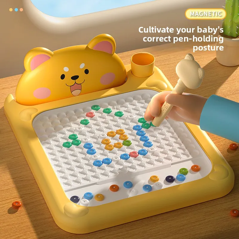 جديد للأطفال لوحة الرسم المغناطيسي القلم التدريب لغز التعليم المبكر متعة القلم لعبة التدريب