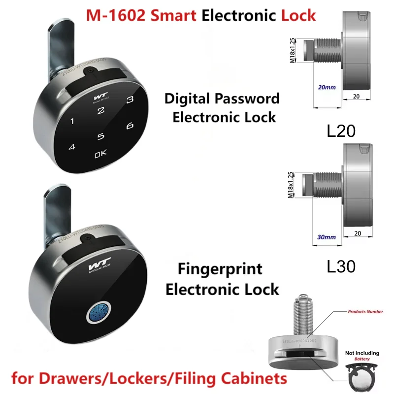 Smart Electronic Lock Support Digital/Fingerprint Unlock Long String Fake Numbers Password & Alarm for 15-25MM Thickness Door