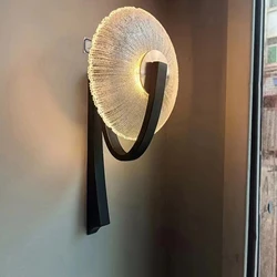 Novelty LED Wall Lamp Gold Black Metal Clear Glass For Bedroom Living Room Restaurant Lighting Fixtures  3000K