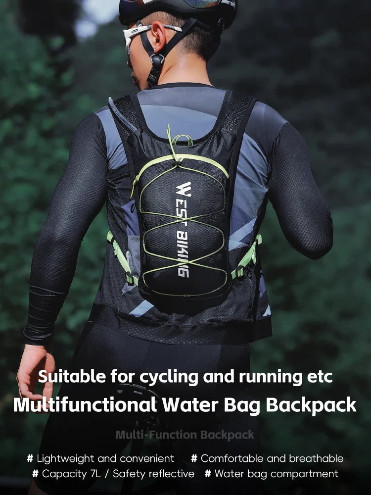 WEST BIKING Ultralight Bicycle Bag 7L Sports Outdoor Hydration Backpack Climbing Hiking Pouch MTB Road Bike Cycling Bag