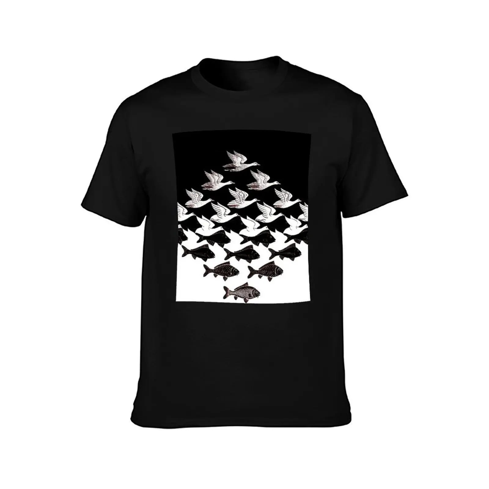Sky and Water by MC Escher T-Shirt Quick Dry Fishing T-Shirt