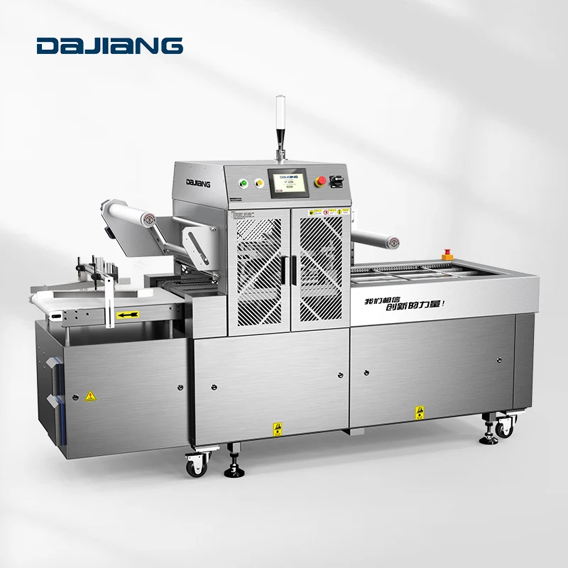 1P300-F Assembly Line Container Automatic Tray Sealing Fast Food Packaging Machine DL-3600