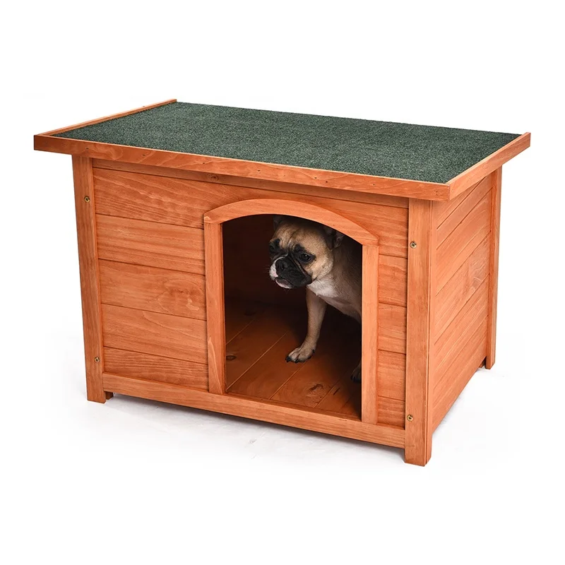 Durable Weatherproof Solid Pine Construction Outdoor Wooden Pet Dog Kennel House