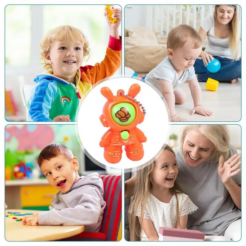 Steen Papier Schaar Sleutelhanger Cute Bunny Sleutelhanger Charm Egg Spinner Voor Kinderen Unieke Handtas Auto Accessoire Grappig Verjaardagsfeestje