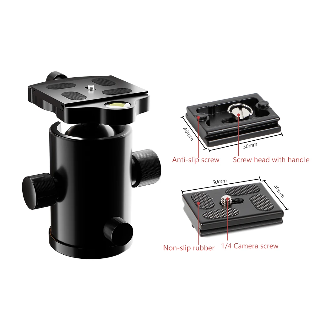 رأس كروي ثلاثي القوائم أصلي مع لوحة تحرير سريعة ، رأس ثلاثي القوائم SLR ، برغي بتأثير روحي ، تحميل أقصى 15 ،!