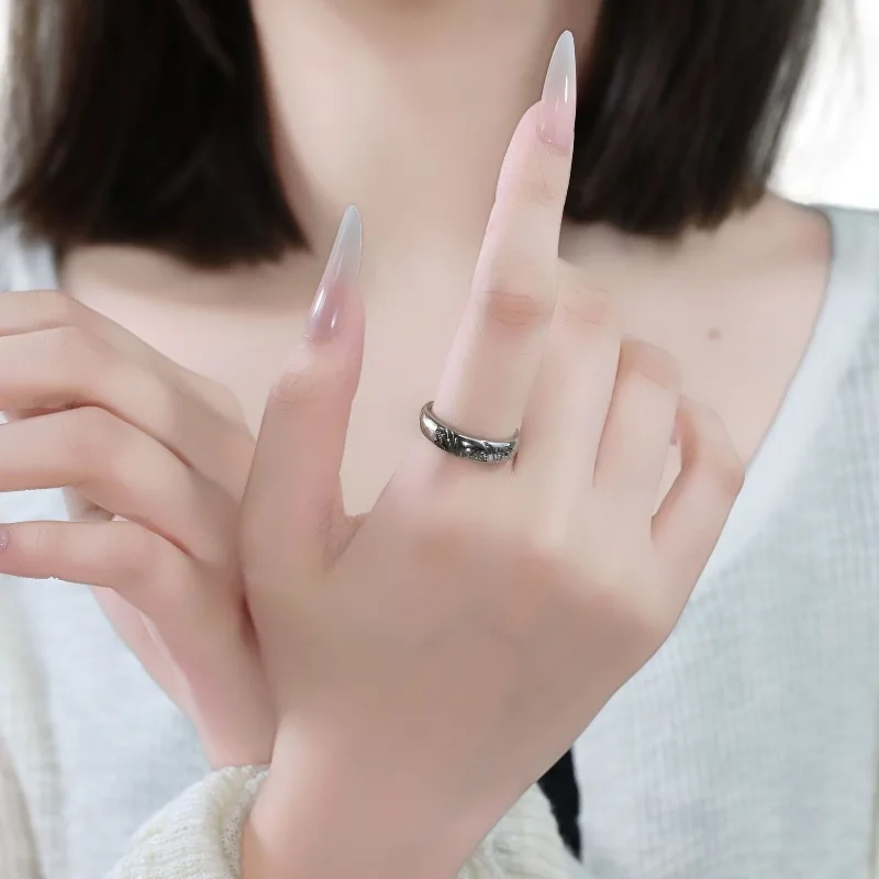 Pierścionek z literą damski otwarty regulowany transgraniczny kreatywny prosty prezent na Walentynki producenci biżuterii na żywo hurtownia