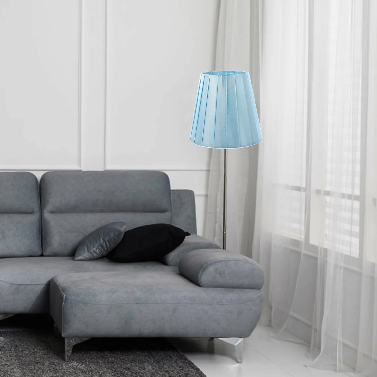 

1 шт. Простой стильный тканевый абажур, многофункциональный декоративный светильник для гостиной, спальни, офиса, комфортный для глаз, теплый свет