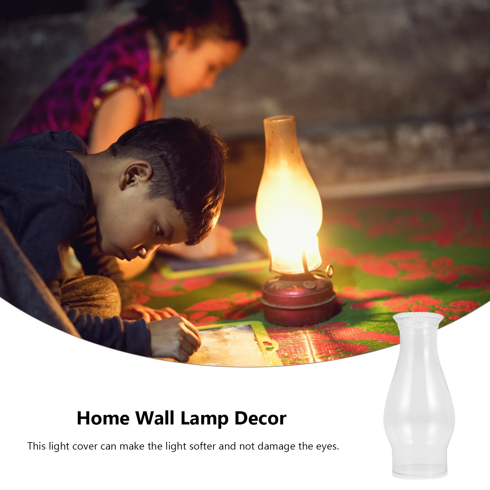 

Small Lamp Shade Replacement Vintage Oil Lamp Part Glass Cover Household Replacement Globes Indoor Light Cover