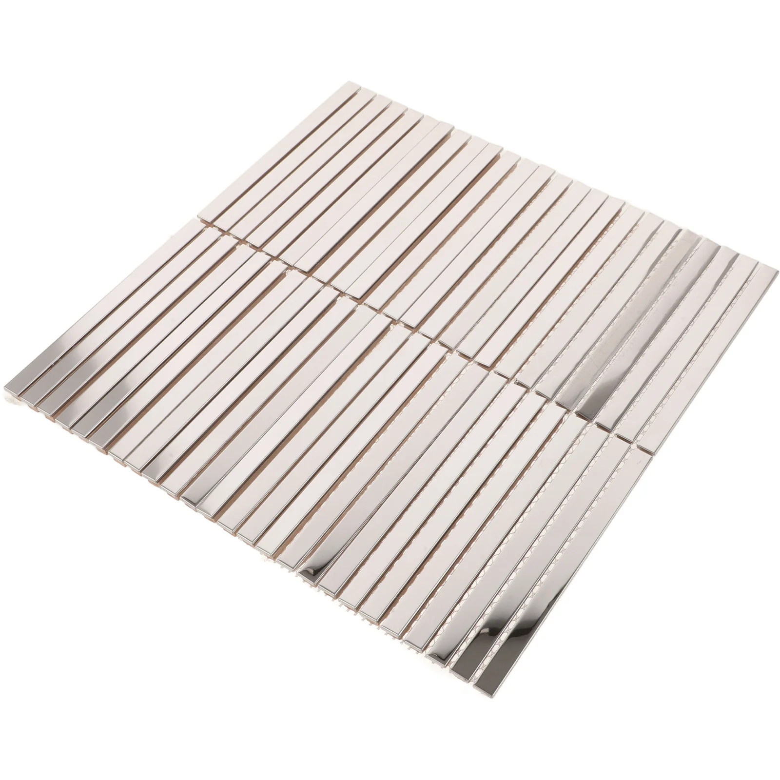 

Long Strip Silver Mirror Tile Sturdy Material Easy Installation Background Wall Tile Decoration for Ktv Bar Office