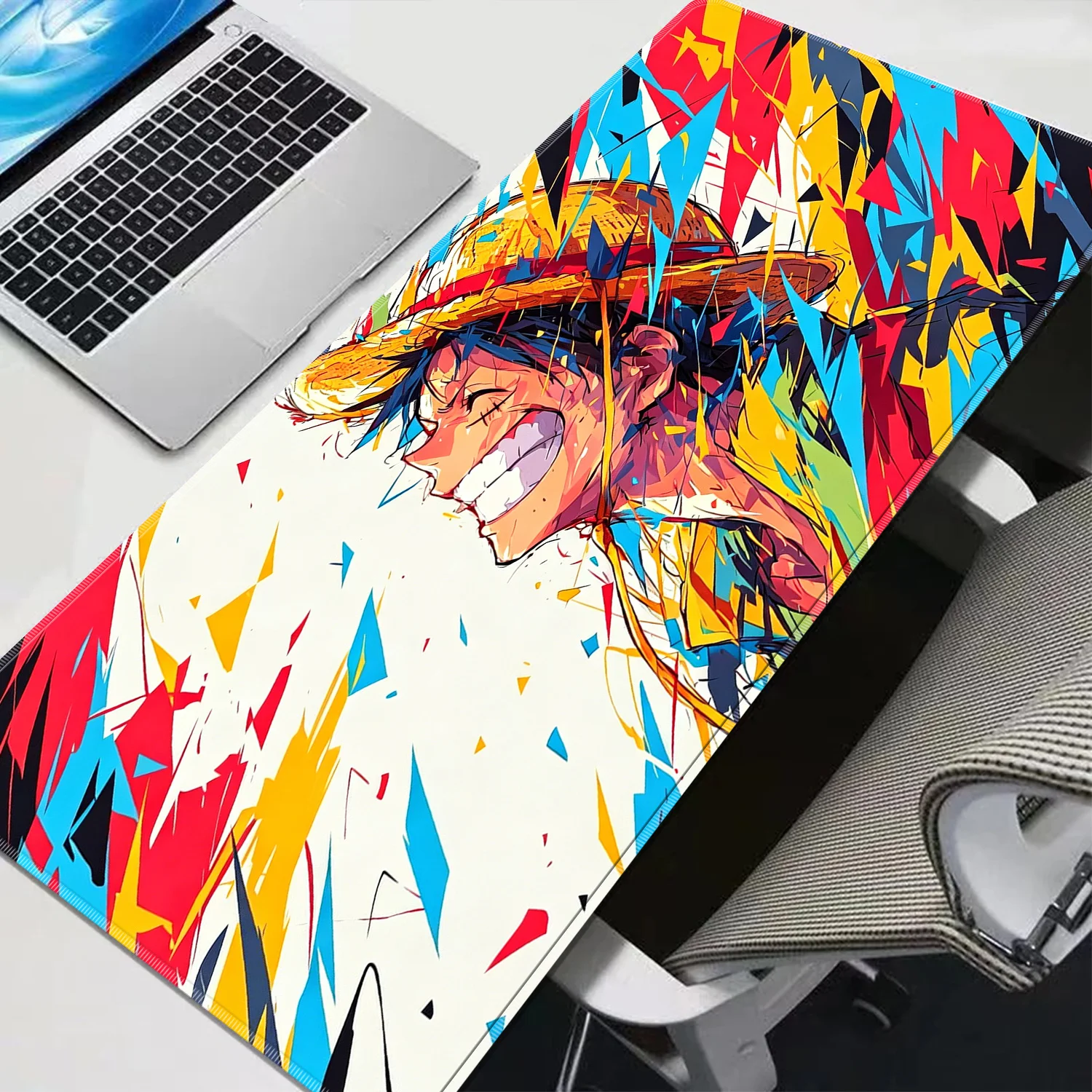 XXL O-One P-Piece Luffy Gaming-Mauspad Gamer Home Computer HD-Mauspad Cooles Tastaturpad Rutschfeste Büro-Gummi-Mausmatte Groß