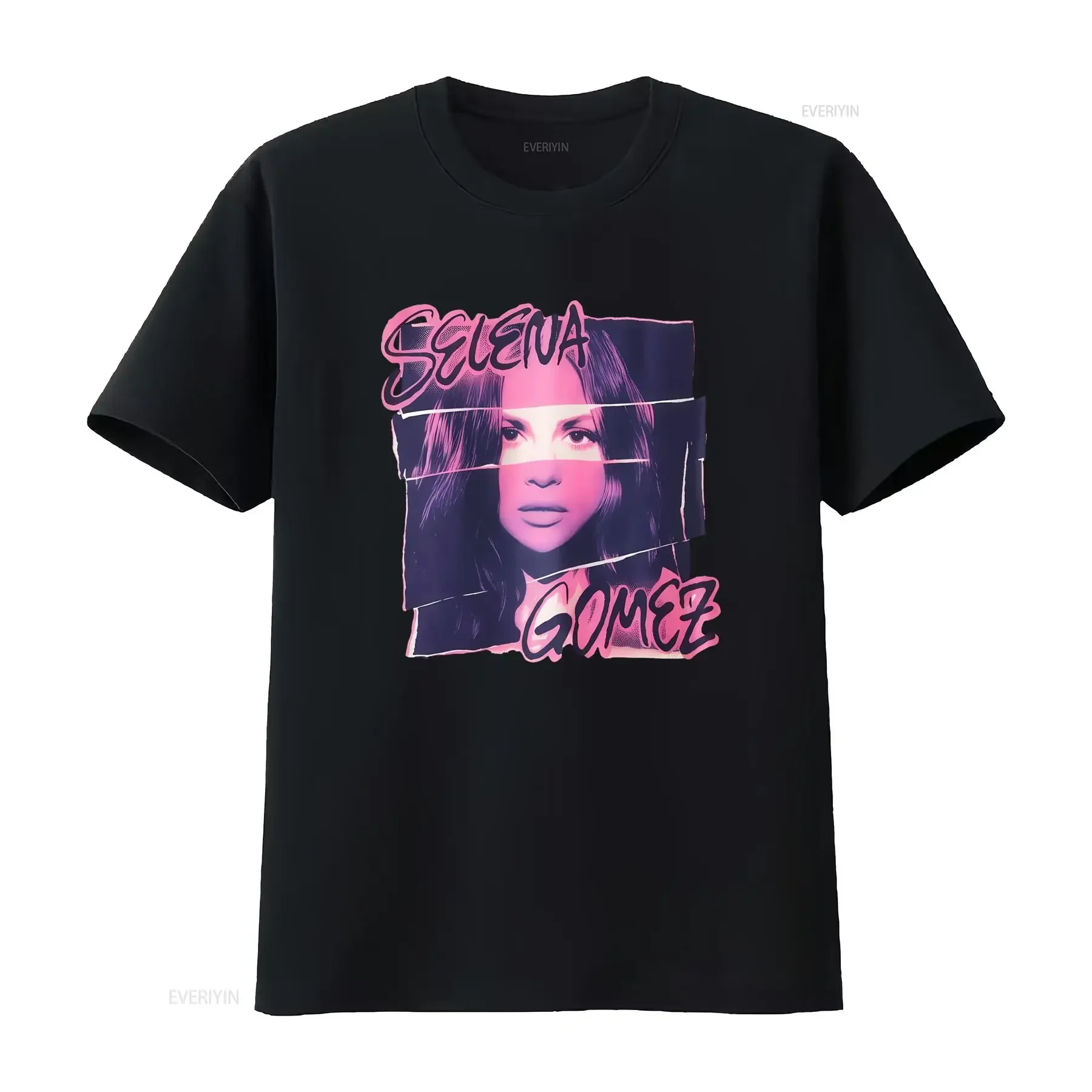 Rare Selena Gomez T Shirt Available in All Sizes Black NG2070 vintage Washed Casual designer clothes Versatile fashion Unisex