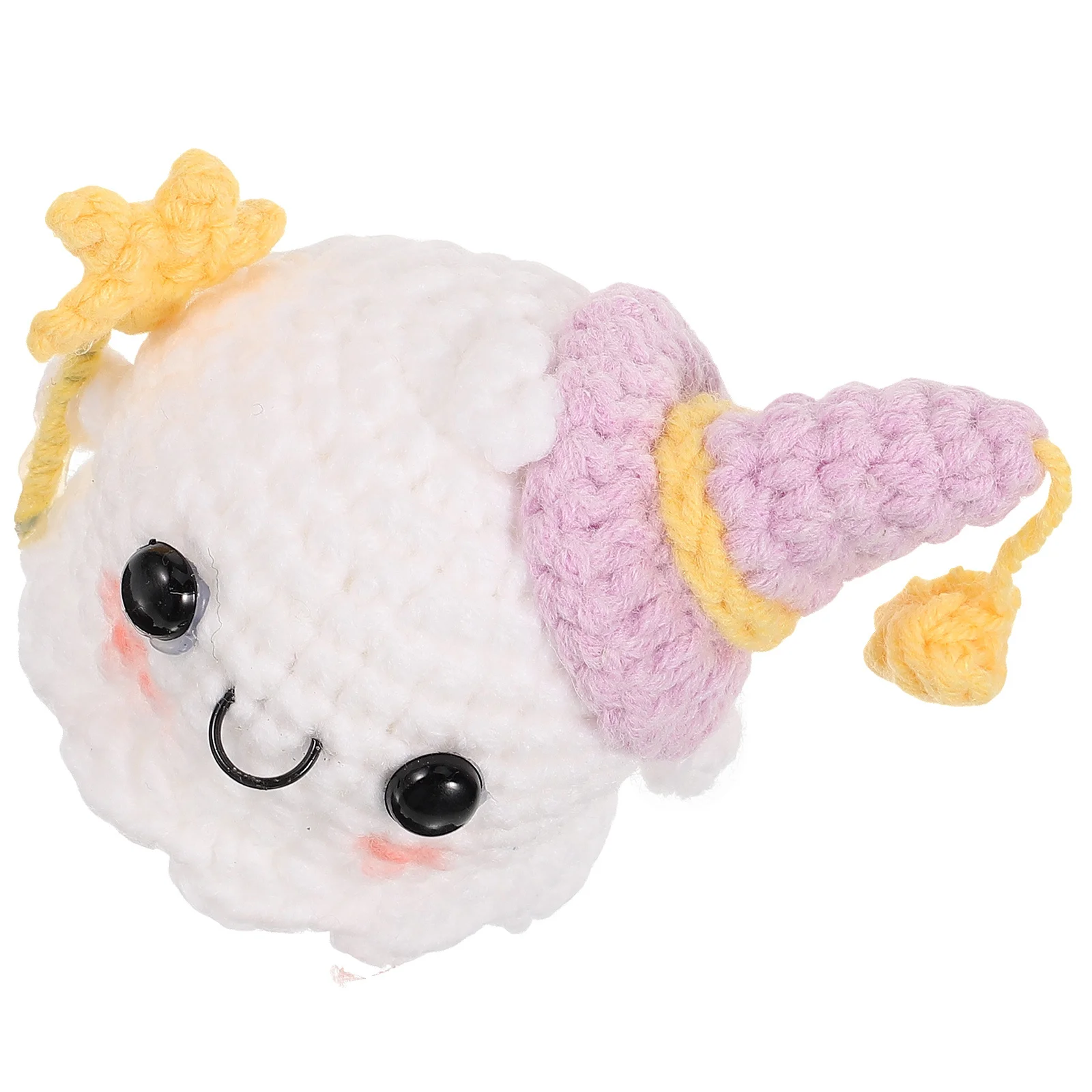 صغيرة غزل الصوف شبح الكرتون البسيطة المنسوجة يدويا الكروشيه زخرفة هالوين ديكور شبح الدعامة مشهد المهرجان