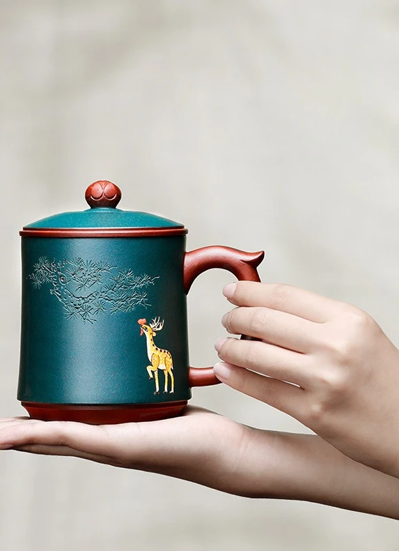 Zisha cup men's and women's pure handmade raw ore large-capacity gift-giving office