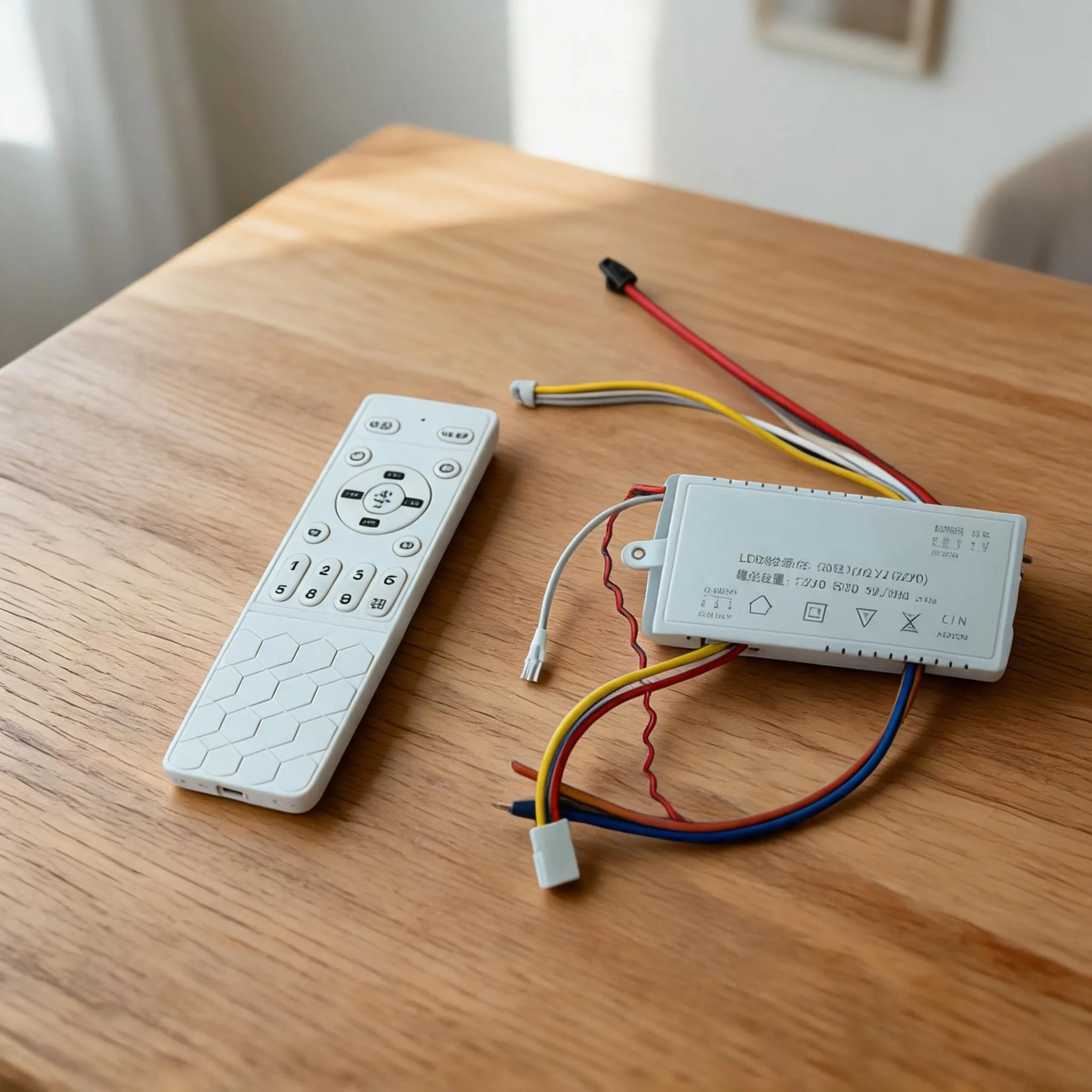 Remote-Controlled Dual-Output DC Inverter 50W 72W for LED Oscillating Fan Lights with Voice and Frequency Tuning