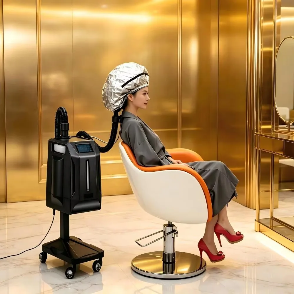 Hair Steam Machine, Steady Steam Output, Stainless Kettle, Salon Grade, Aqua Steam Spray, Deep Conditioning, Professional Use