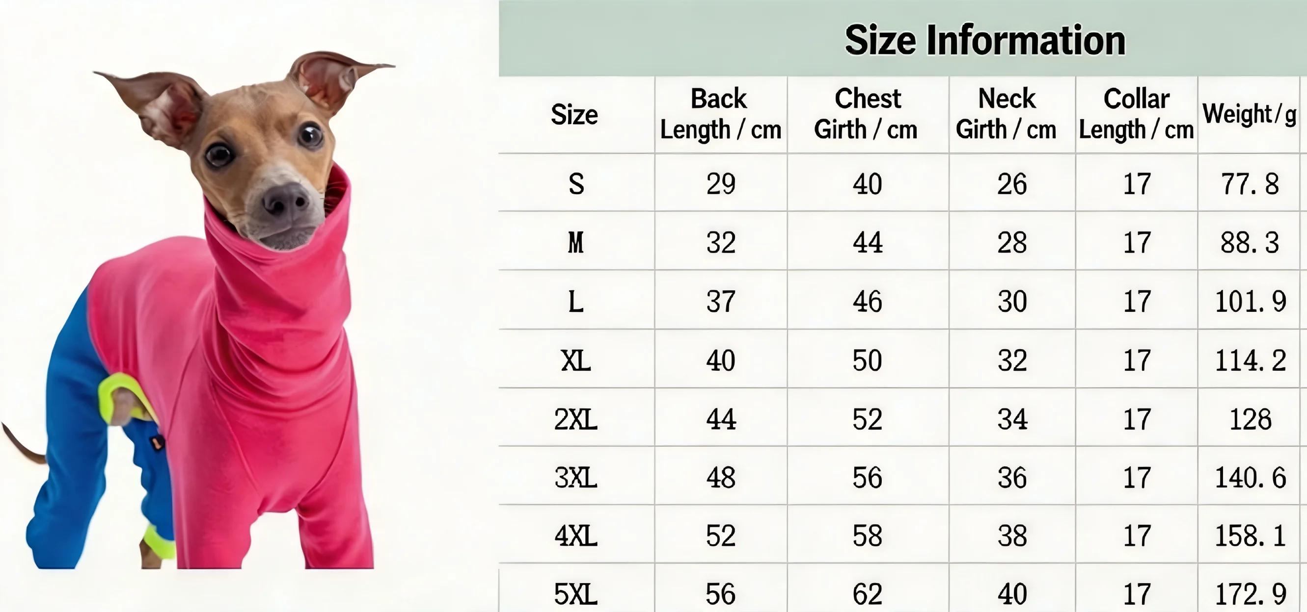 Warme Hundekleidung, Hochgeschlossener Fleece-Jumpsuit für Greyhound und Whippet Hunde, Viereckiger Dehnbarer Haustier-Pyjama, Weiche Ganzkörperkleidung – Detail 2