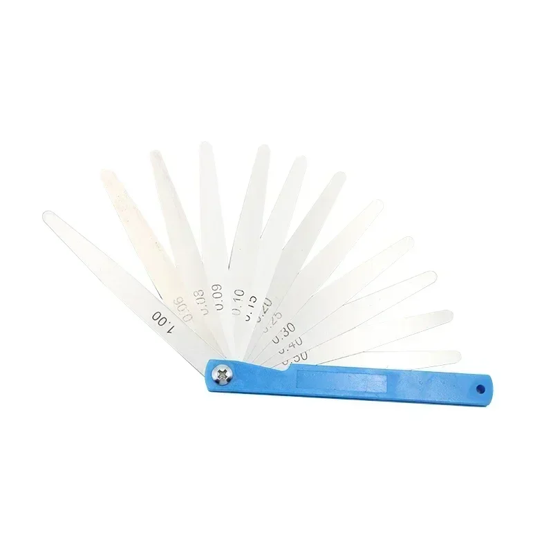 SHAHE 100 mm Length Metric Feeler Gauge 17 Blades Feeler Gauge 0.02-1.00 mm Measurement Instruments