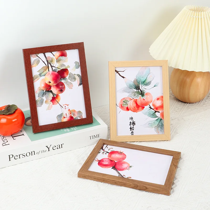 Simple Wooden Photo Frame Stand 5 Inch 6 Inch 7 Inch 8 Inch 10 Inch A4 Wall Hanging Picture Frame Studio Photo Wall Frame